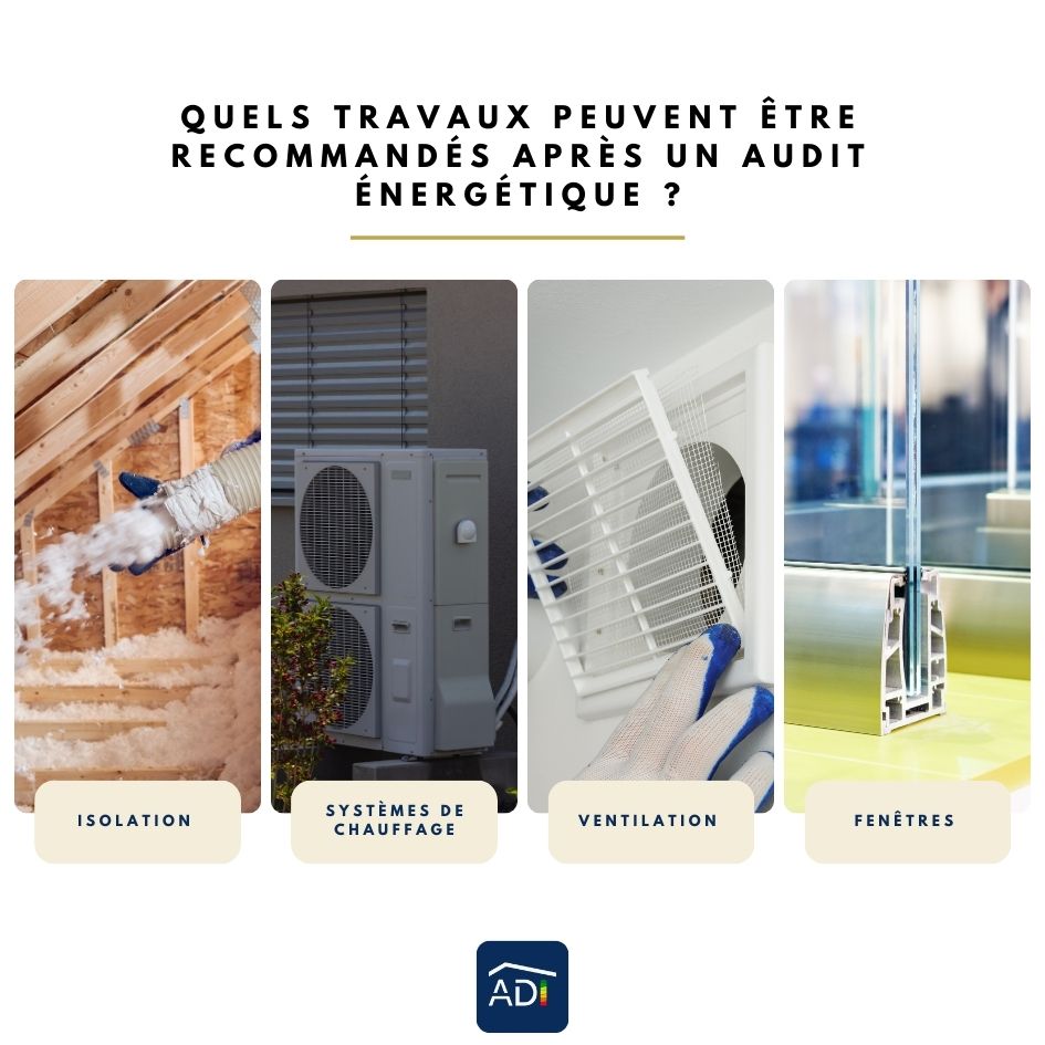 Quels travaux peuvent être recommandés après un audit énergétique